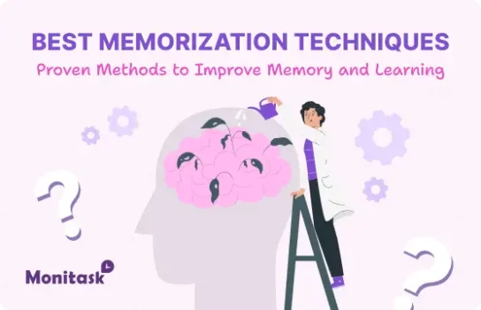 Monitask. Illustration of Best Memorization Techniques: Proven Methods to Improve Memory and Learning