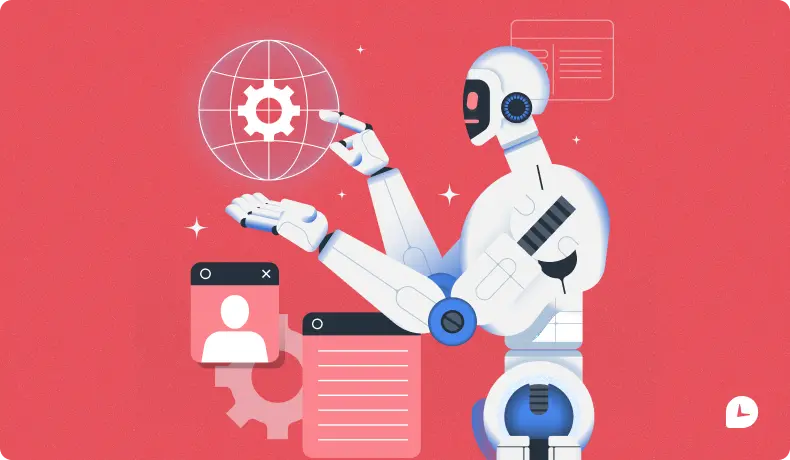 AI and Machine Learning Specialists. Illustration for the Monitask Blog.