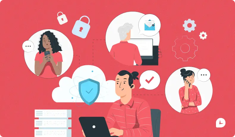 Cybersecurity Analyst. Illustration for the Monitask Blog.