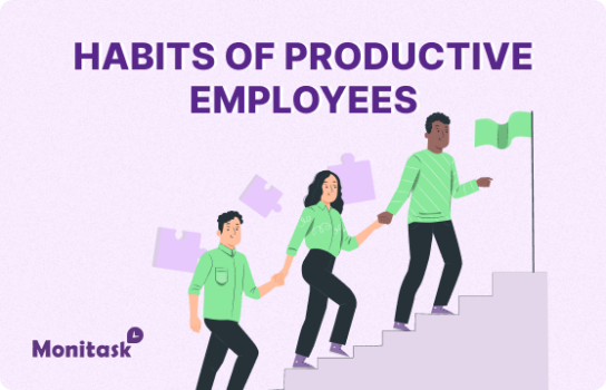 Illustration of Habits of productive employees