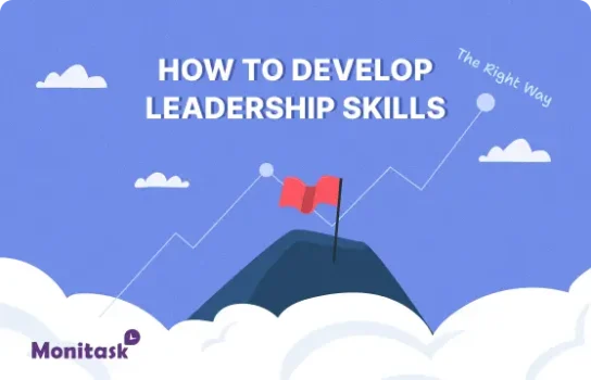How to Develop Leadership Skills. Illustration for the Monitask Blog.