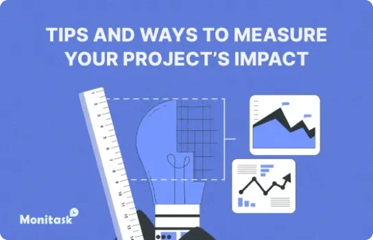 Tips and Ways to Measure Your Project’s Impact illustration for the Monitask blog