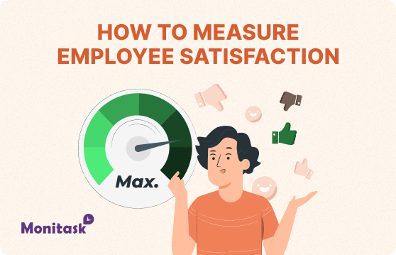 Monitask. Illustration about How to Measure Employee Satisfaction