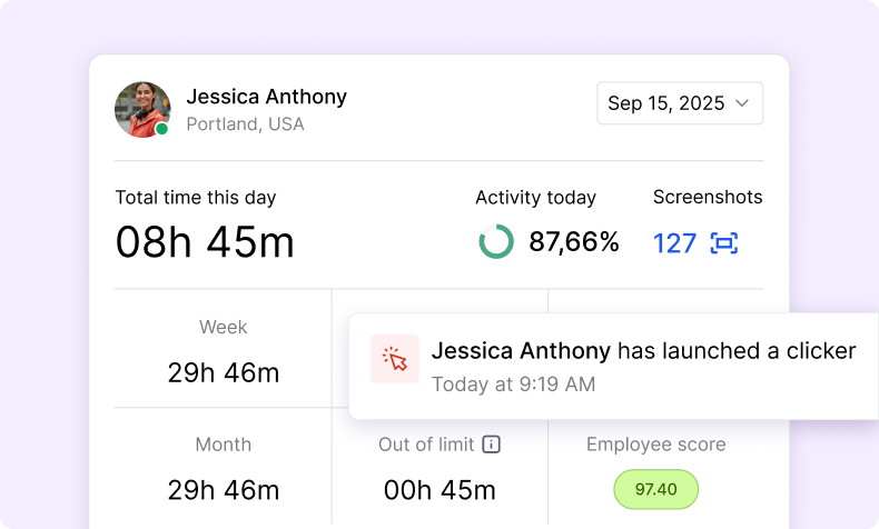 Captura de pantalla del nuevo diseño de Monitask