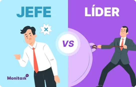 Jefe vs. Líder: ¿Cuáles son las principales diferencias? Ilustración para el Blog de Monitask