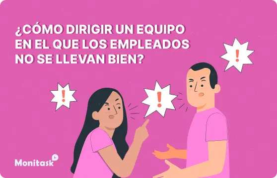 ¿Cómo dirigir un equipo en el que los empleados no se llevan bien? Ilustración para el Blog de Monitask.