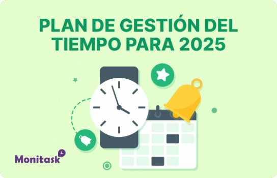 Monitask. Ilustración sobre Plan de gestión del tiempo para 2025