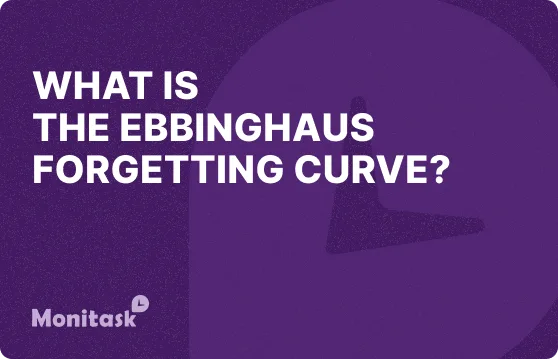 What Is the Ebbinghaus Forgetting Curve? Illustration for the Monitask Business Glossary.