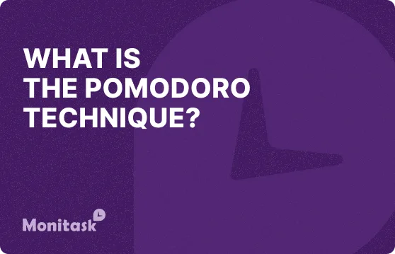 What is the Pomodoro Technique? Illustration for the Monnitask Business Glossary.