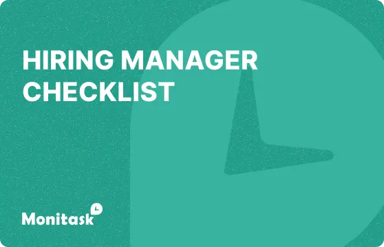 Hiring Manager Checklist. Illustration for the Monitask HR Glossary