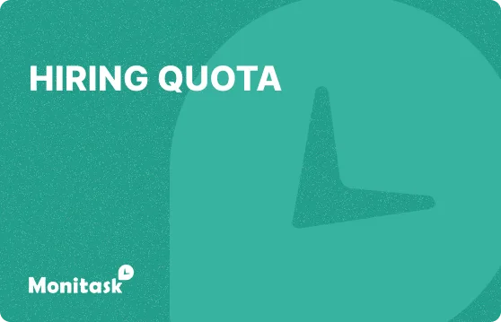 Hiring Quota illustration for the Monitask HR glossary