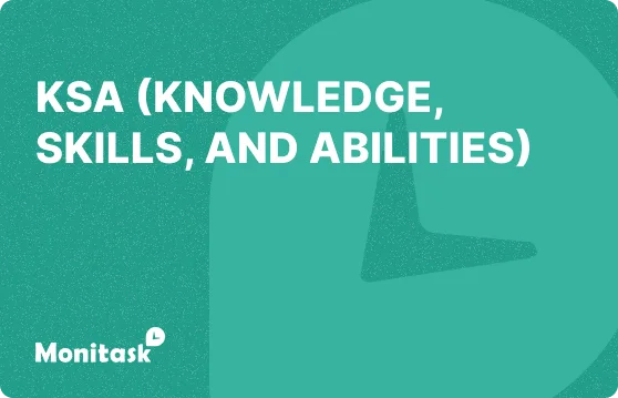 Knowledge, Skills and Abilities, KSA illustration for the Monitask HR glossary