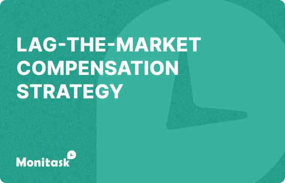 Lag-the-Market Compensation Strategy illustration for the Monitask HR Glossary