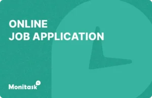 Online Job Application. Illustration for the Monitask HR Glossary