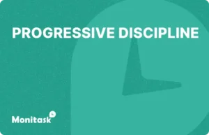 Progressive Discipline. Illustration for the Monitask HR Glossary