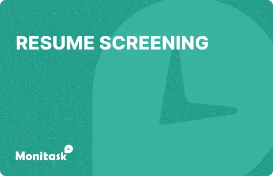 Resume Screening. Illustration for the Monitask HR Glossary.