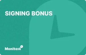 Signing Bonus. Illustration for the Monitask HR Glossary