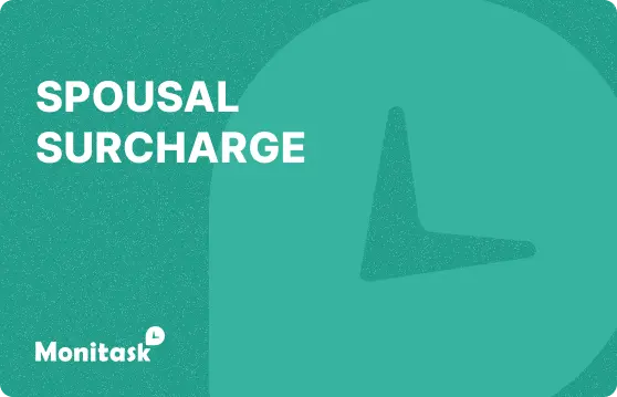 Spousal Surcharge. Illustration for the Monitask HR Glossary.