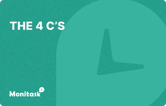 The 4 C's illustration for the Monitask HR Glossary