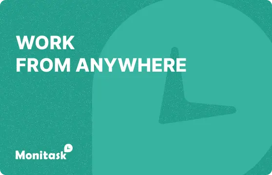 Work From Anywhere. Illustration for the Monitask HR Glossary