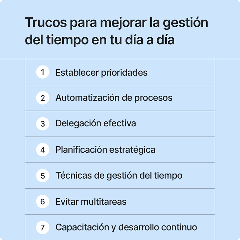 Trucos para mejorar la gestión del tiempo