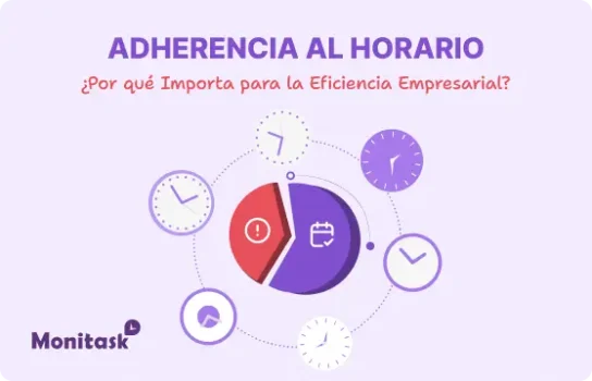 Adherencia al Horario: ¿Por qué Importa para la Eficiencia Empresarial? Ilustración para el Blog de Monitask.