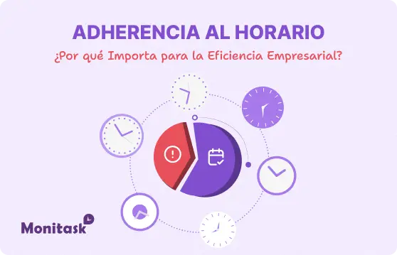 Adherencia al Horario: ¿Por qué Importa para la Eficiencia Empresarial? Ilustración para el Blog de Monitask.