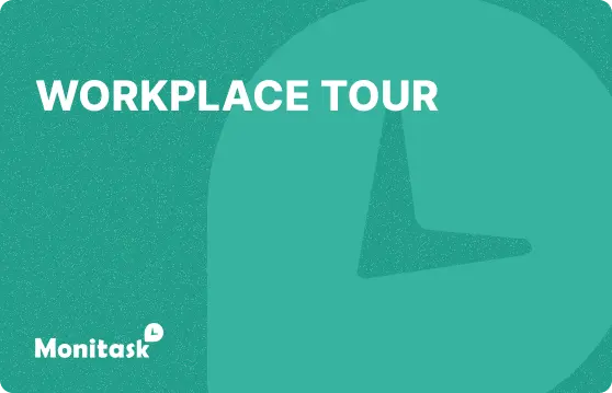 Workplace Tour. Illustration for the Monitask HR Glossary.